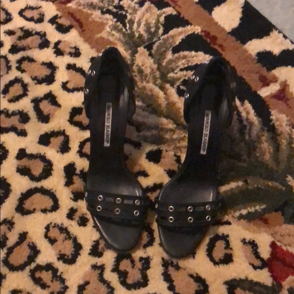 Manolo Blahnik open toe pumps